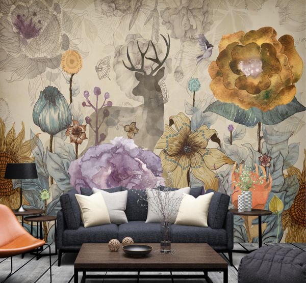 wallpaper retro literary style interior decoration bedroom background custom wallpaper mural self adhesive northern europe elk flowerl
wallpaper retro literary style interior decoration bedroom background custom wallpaper mural self adhesive northern europe elk flowerl