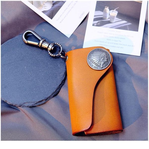 handmade tanned leather key holder housekeeper manmade genuine leather key case keychain wallet handmad jllnjk, Red;blue
handmade tanned leather key holder housekeeper manmade genuine leather key case keychain wallet handmad jllnjk, Red;blue