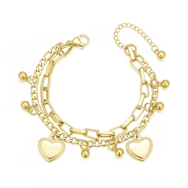 new women's fashion multi-layer stainless heart shaped bead titanium new women's fashion multi-layer stainless steel bracelet brac, Golden;silver
new women's fashion multi-layer stainless heart shaped bead titanium new women's fashion multi-layer stainless steel bracelet brac, Golden;silver