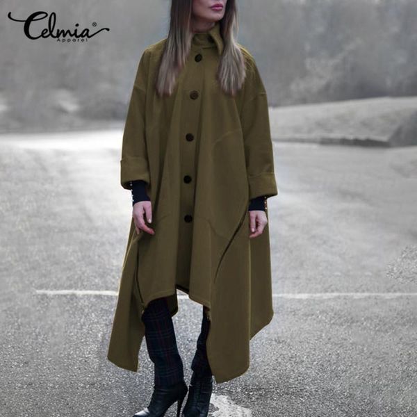 s-5xl celmia women fashion winter long sleeve fleece coats vintage asymmetrical long jackets 2021 solid loose zipper coat femme, Black
s-5xl celmia women fashion winter long sleeve fleece coats vintage asymmetrical long jackets 2021 solid loose zipper coat femme, Black