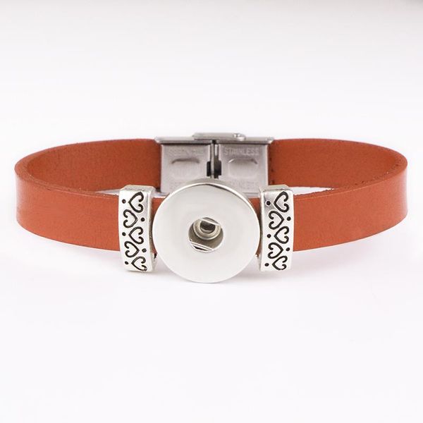 charm bracelets vintage genuine leather 18mm snap button bracelet stainless steel buckle bt105, Golden;silver
charm bracelets vintage genuine leather 18mm snap button bracelet stainless steel buckle bt105, Golden;silver