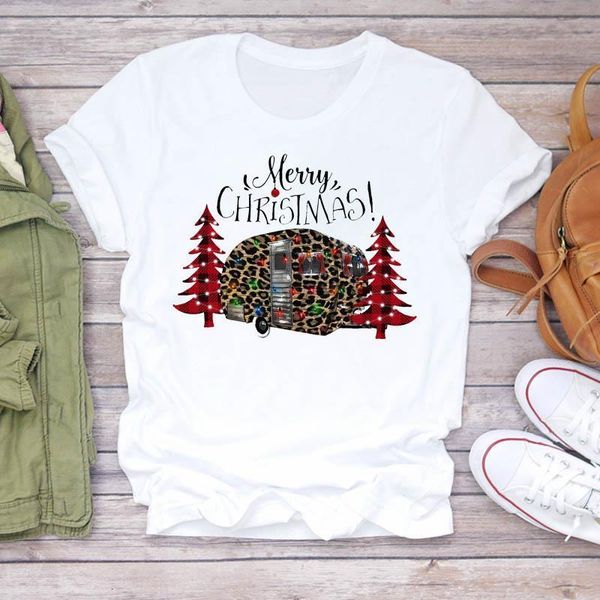 women leopard truck camper happy 90s fashion merry christmas print tshirts clothes graphic female t shirt ladies tee t-shirt, White 
women leopard truck camper happy 90s fashion merry christmas print tshirts clothes graphic female t shirt ladies tee t-shirt, White