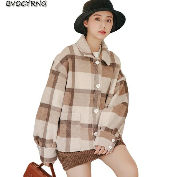 korea plaid woolen coat women lapel short jacket 2020 autumn winter students woolen parka female fashion casual outerwear, Black
korea plaid woolen coat women lapel short jacket 2020 autumn winter students woolen parka female fashion casual outerwear, Black