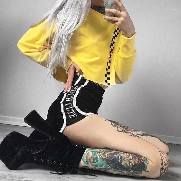 casual loose harajuku 2020 summer women shorts elastic high waisted short shorts hip hop embroidery lady short pants1, White;black
casual loose harajuku 2020 summer women shorts elastic high waisted short shorts hip hop embroidery lady short pants1, White;black