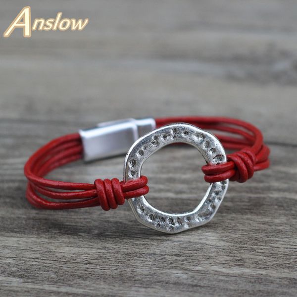 anslow fashion jewelry sports leisure accessories round charms mens leather bracelet for men male christmas bracelets low0720lbq1228, Silver
anslow fashion jewelry sports leisure accessories round charms mens leather bracelet for men male christmas bracelets low0720lbq1228, Silver