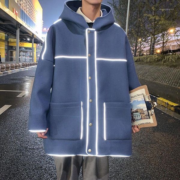 winter reflective woolen coat men's warmth and fashion casual hooded woolen coat men korean oversize mens overcoat1, Black
winter reflective woolen coat men's warmth and fashion casual hooded woolen coat men korean oversize mens overcoat1, Black