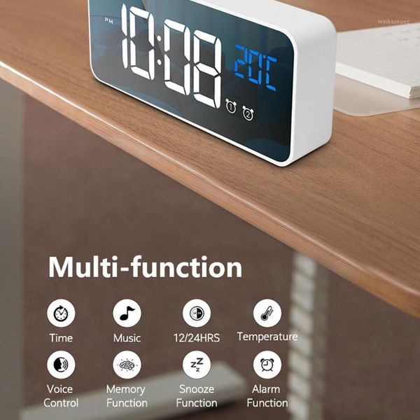 other clocks & accessories multiple wake-up music led mirror alarm clock sound-activated rechargeable bedside music1
other clocks & accessories multiple wake-up music led mirror alarm clock sound-activated rechargeable bedside music1