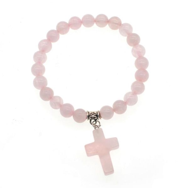 fyjs unique silver plated cross amethysts stone 8 mm round beads rose pink quartz bracelet for christmas gift, Black
fyjs unique silver plated cross amethysts stone 8 mm round beads rose pink quartz bracelet for christmas gift, Black