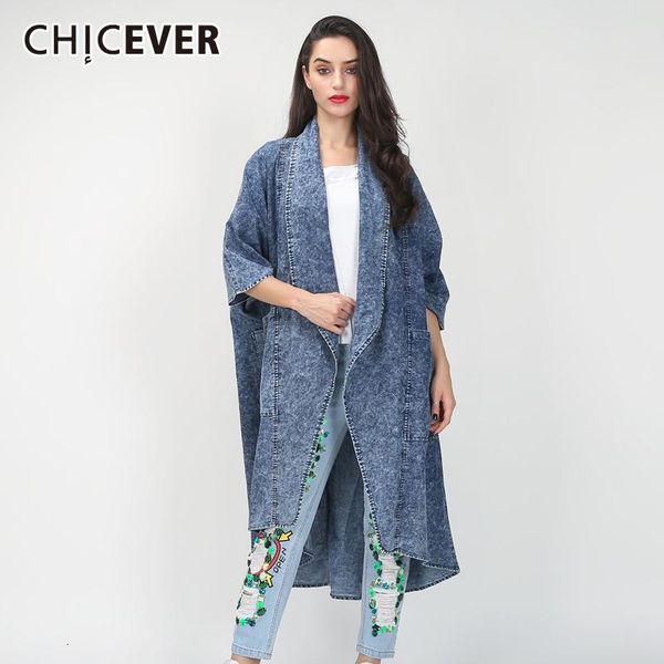 women's trench coats chicever asymmetrical denim windbreaker lapel collar half sleeve pocket female 2021 autumn fashion clothing, Tan;black
women's trench coats chicever asymmetrical denim windbreaker lapel collar half sleeve pocket female 2021 autumn fashion clothing, Tan;black