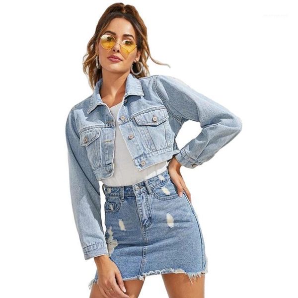 women's jackets fashion cropped denim long sleeve jacket women casual single breasted jeans clothing coat short outwear button autumn s, Black;brown
women's jackets fashion cropped denim long sleeve jacket women casual single breasted jeans clothing coat short outwear button autumn s, Black;brown