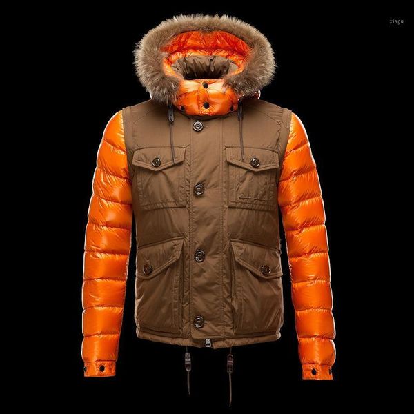 french brand men down jacket winter thick warm parka fur collar 90% white duck down coat men outwear waterproof jackets1, Black
french brand men down jacket winter thick warm parka fur collar 90% white duck down coat men outwear waterproof jackets1, Black