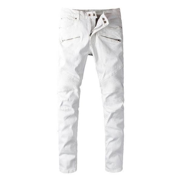 2021 new men's fashionable high-color white-woven street fashion designer cargo hombre high-quality elastic biker jeans hszi, Blue 
2021 new men's fashionable high-color white-woven street fashion designer cargo hombre high-quality elastic biker jeans hszi, Blue