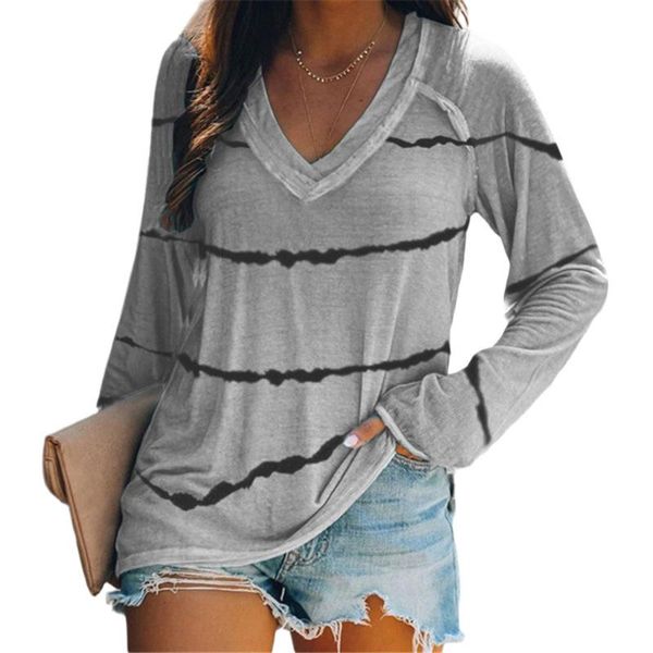 casual women t shirt v neck long sleeve loose pullover fashion basic autumn women striped printed t shirt, White
casual women t shirt v neck long sleeve loose pullover fashion basic autumn women striped printed t shirt, White