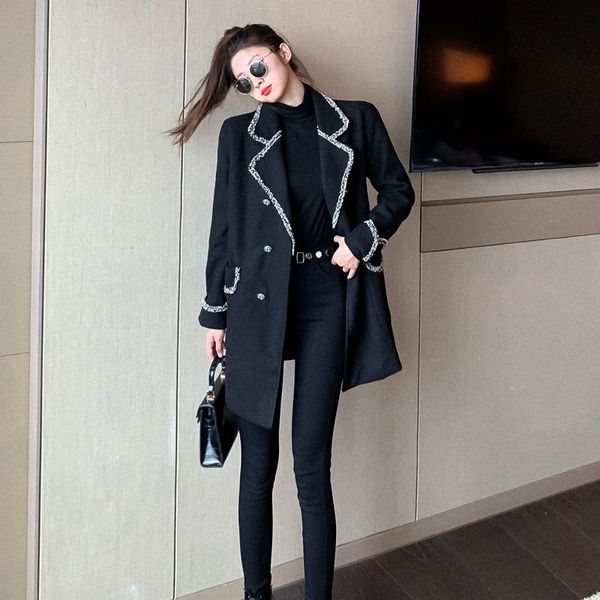 hepburn style autumn / winter 2021 new korean version versatile fashion double breasted medium length simple woolen loose coat f, Black;brown
hepburn style autumn / winter 2021 new korean version versatile fashion double breasted medium length simple woolen loose coat f, Black;brown
