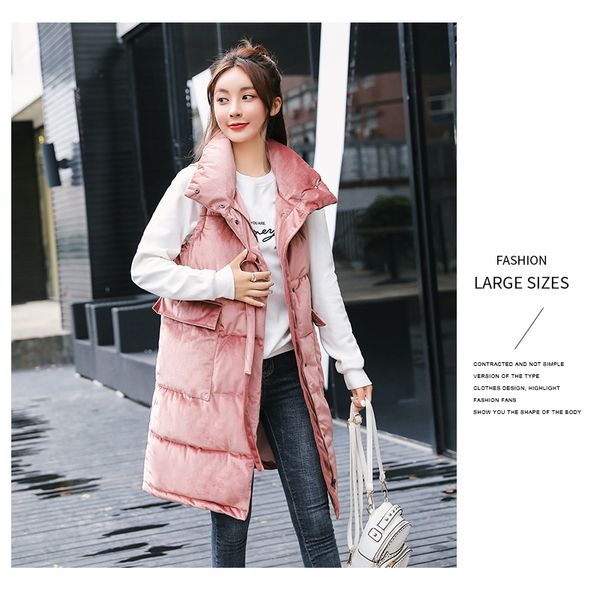 almuerk autumn winter cotton vest women ladies casual waistcoat female sleeveless long vest jacket slim fit warm casual coat 1023, Black;white
almuerk autumn winter cotton vest women ladies casual waistcoat female sleeveless long vest jacket slim fit warm casual coat 1023, Black;white