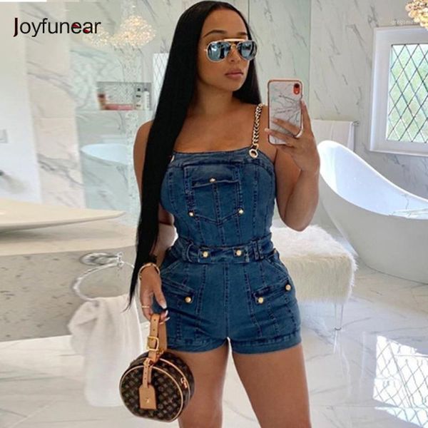 joyfunear demin bodycon playsuit metal chain bakless jeans short jumpsuit 2019 fashion wrap women overall for patry club1, Black;white
joyfunear demin bodycon playsuit metal chain bakless jeans short jumpsuit 2019 fashion wrap women overall for patry club1, Black;white