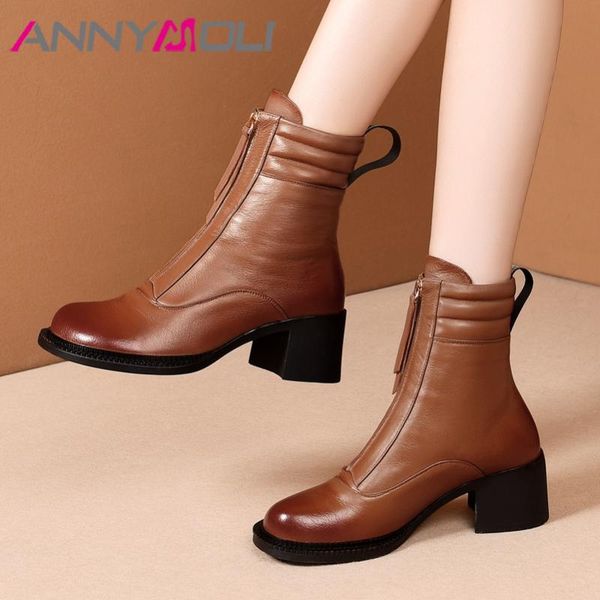 boots annymoli genuine leather thickheels lady ankle women shoes round toe zipper high heel short autumn winter 41, Black
boots annymoli genuine leather thickheels lady ankle women shoes round toe zipper high heel short autumn winter 41, Black