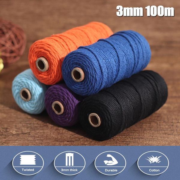 yarn macrame string for sewing diy handcrafted handmade colored craft rope 3mm 100m natural colorful cotton braided cord1, Black;white
yarn macrame string for sewing diy handcrafted handmade colored craft rope 3mm 100m natural colorful cotton braided cord1, Black;white