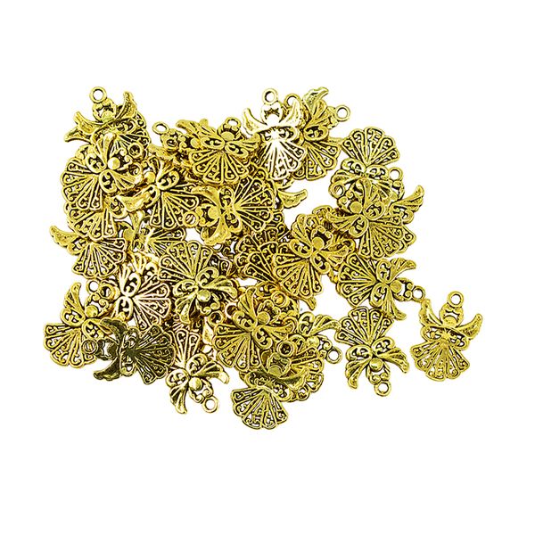 50 piece alloy hollow angel shape pendants charms for jewelry making accessories gold, Black
50 piece alloy hollow angel shape pendants charms for jewelry making accessories gold, Black