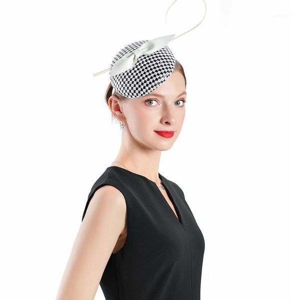 wedding hat women elegant banquet fedoras woman hat fascinator black white plaid with bow bonnet cocktail cap1, Blue;gray
wedding hat women elegant banquet fedoras woman hat fascinator black white plaid with bow bonnet cocktail cap1, Blue;gray