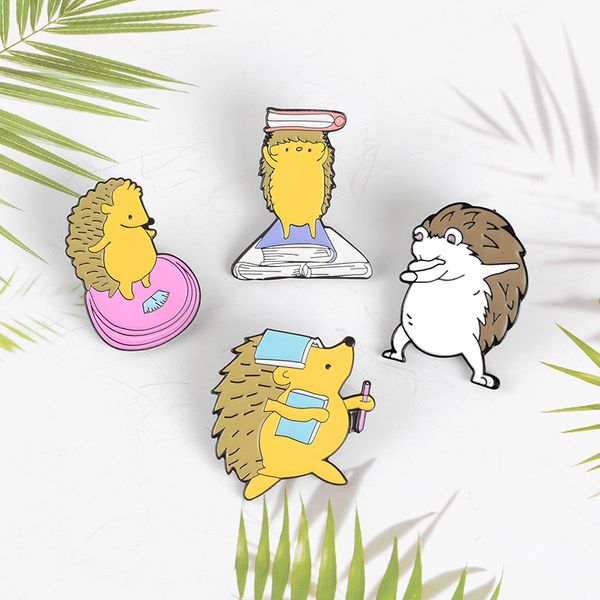 hedgehog series cute enamel pins like books couple gifts love heart brooches women men badges lapel pins, Gray
hedgehog series cute enamel pins like books couple gifts love heart brooches women men badges lapel pins, Gray