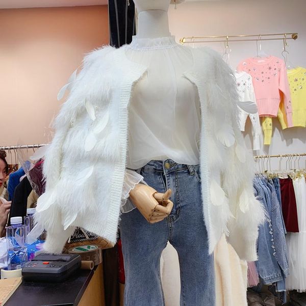 superaen spring 2020 new solid full feather nail beads tassel patchwork sweater cardigan women, White
superaen spring 2020 new solid full feather nail beads tassel patchwork sweater cardigan women, White
