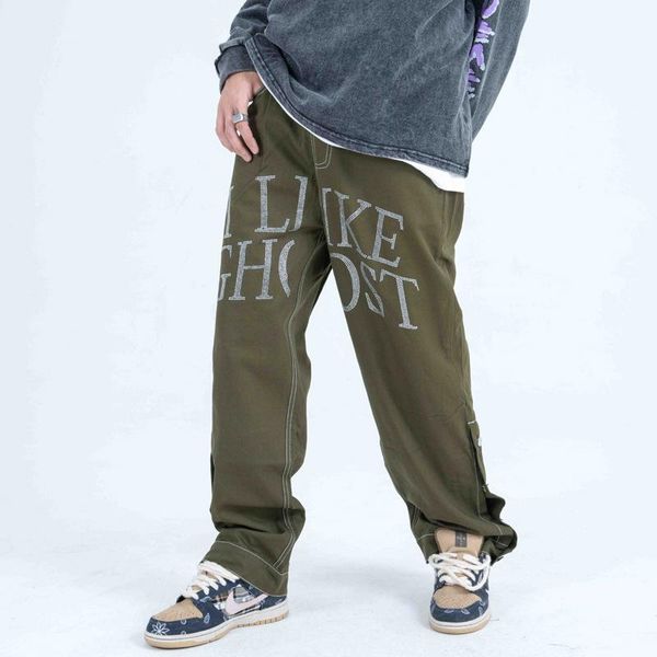 lettered drilling solid color jeans men european and american streets popular brand side edge button straight-leg pants loos, Blue
lettered drilling solid color jeans men european and american streets popular brand side edge button straight-leg pants loos, Blue