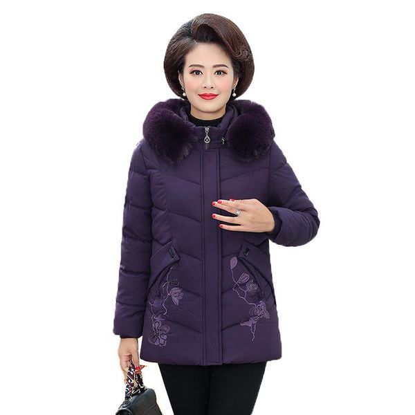 women's down & parkas middle-aged and elderly cotton coat 2021 winter jackets large size embroidery fashion women padded jacket 5xl, Black
women's down & parkas middle-aged and elderly cotton coat 2021 winter jackets large size embroidery fashion women padded jacket 5xl, Black