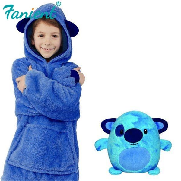 new 4 styles soft children's blanket sweatshirt pet shaped wearable hoodie nightdress oversized sweatshirt winter home service y200713, Blue
new 4 styles soft children's blanket sweatshirt pet shaped wearable hoodie nightdress oversized sweatshirt winter home service y200713, Blue
