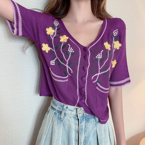 v85it cute knitted short cardigan niche heavy industry embroidered short-sleeved coatfor women cardigan short knitted cute niche heavy in, White;black
v85it cute knitted short cardigan niche heavy industry embroidered short-sleeved coatfor women cardigan short knitted cute niche heavy in, White;black