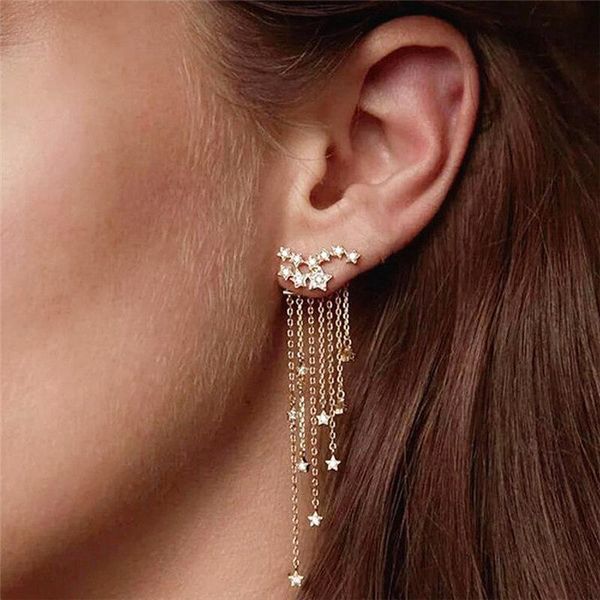 dangle & chandelier fashion women gold color star streamlined tassel long crystal earrings for girl jewelry gift pendante femme b, Silver
dangle & chandelier fashion women gold color star streamlined tassel long crystal earrings for girl jewelry gift pendante femme b, Silver