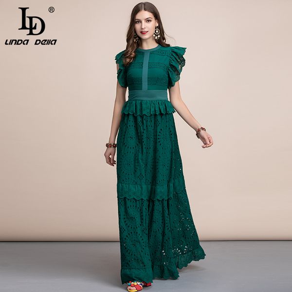 ld linda della autumn elegant solid maxi long dress women's ruffles sleeve front self belted cotton formal party dresses gown y200805, Black;pink
ld linda della autumn elegant solid maxi long dress women's ruffles sleeve front self belted cotton formal party dresses gown y200805, Black;pink