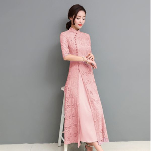 2021 new augmented cheongsam fit four seasons nail collar frame five-point sleeve hollowing loop out medium length elegant dress ti27, Red
2021 new augmented cheongsam fit four seasons nail collar frame five-point sleeve hollowing loop out medium length elegant dress ti27, Red