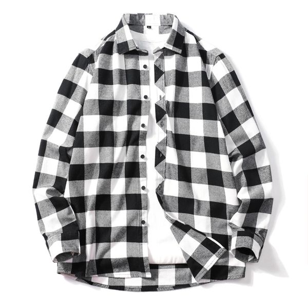 men flannel plaid shirt 100%cotton 2020 spring casual long sleeve shirt soft comfort slim fit styles, White;black
men flannel plaid shirt 100%cotton 2020 spring casual long sleeve shirt soft comfort slim fit styles, White;black