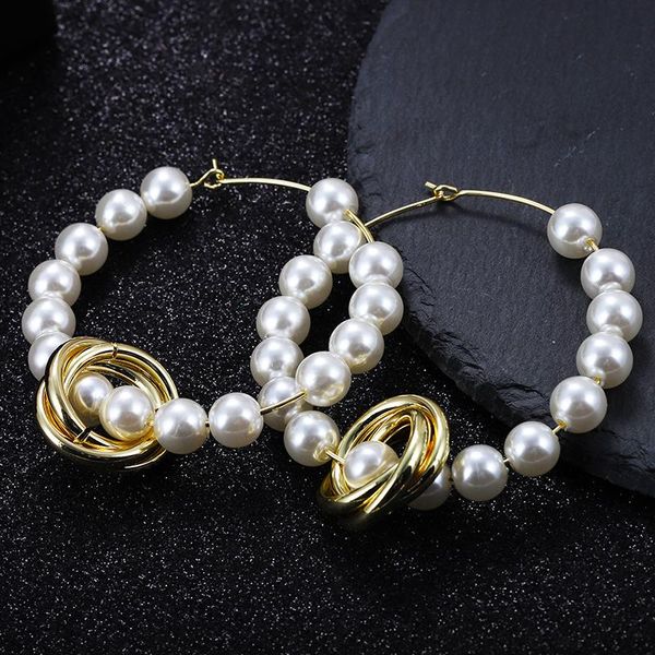 charm leaderbeads 2021 hyperbole big round simulated-pearl hoop earrings for women's wedding party jewelry metal trendy, Golden
charm leaderbeads 2021 hyperbole big round simulated-pearl hoop earrings for women's wedding party jewelry metal trendy, Golden