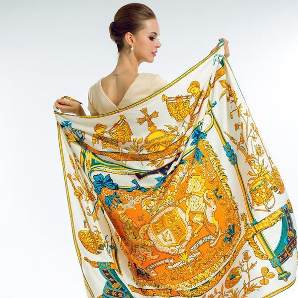 scarves twill silk women scarf 130*130 cm euro floral musical instrument print square gift fashion shawls1, Blue;gray
scarves twill silk women scarf 130*130 cm euro floral musical instrument print square gift fashion shawls1, Blue;gray