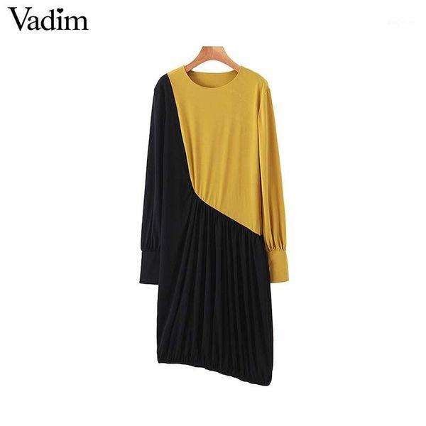 vadim women retro patchwork midi dress long sleeve pleated female stylish vintage stretchy mid calf dresses vestidos qc8101, Black;gray
vadim women retro patchwork midi dress long sleeve pleated female stylish vintage stretchy mid calf dresses vestidos qc8101, Black;gray