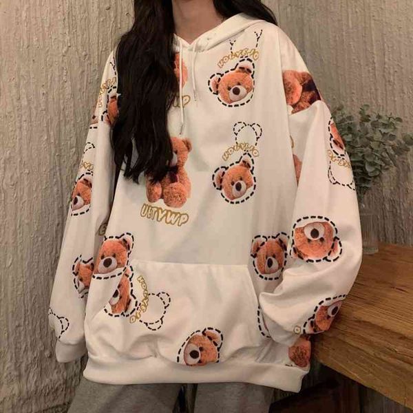 2022 speing new korean chic loose hoodies women kangaroo pocket cute bear print oversized sweatshirt casual trendy hooded, Black
2022 speing new korean chic loose hoodies women kangaroo pocket cute bear print oversized sweatshirt casual trendy hooded, Black