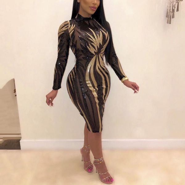 casual dresses long sleeve sequined elegant dress evening high waist bodycon see through for night party club cloth transparent midi, Black;gray
casual dresses long sleeve sequined elegant dress evening high waist bodycon see through for night party club cloth transparent midi, Black;gray