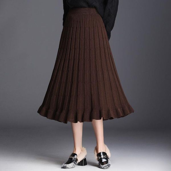 2021 new women's knitted or crocheted fall and winter solid-colored nightgown long-waisted high-waisted femme skirt jupe y322 4tzp, Black
2021 new women's knitted or crocheted fall and winter solid-colored nightgown long-waisted high-waisted femme skirt jupe y322 4tzp, Black