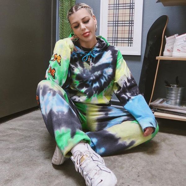 women's tracksuits tie-dye butterfly print loose hoodie long pants autumn women 2 pieces set tracksuit pullover sweatshirt trousers jog, Gray
women's tracksuits tie-dye butterfly print loose hoodie long pants autumn women 2 pieces set tracksuit pullover sweatshirt trousers jog, Gray