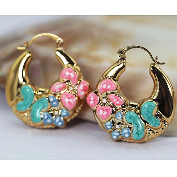 pretty pink flower girl women enamel hoop earrings gold copper earrings accessory party daily bridal jewelry ea087, Golden;silver
pretty pink flower girl women enamel hoop earrings gold copper earrings accessory party daily bridal jewelry ea087, Golden;silver