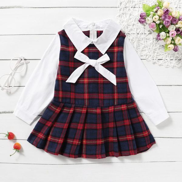 girl's dresses pretty girls kids baby autumn ful sleeve plaid patchwork toddler girl bow knee-length dress 1-6y1, Red;yellow
girl's dresses pretty girls kids baby autumn ful sleeve plaid patchwork toddler girl bow knee-length dress 1-6y1, Red;yellow