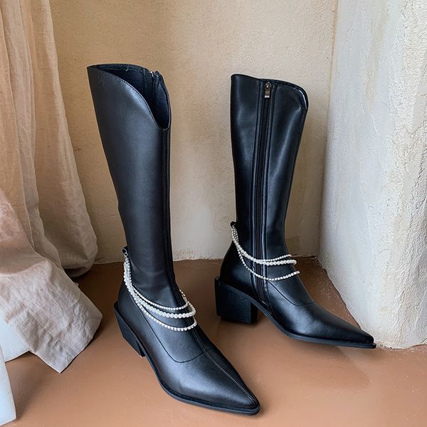 new 2021 autumn winter fashion knee high microfiber leather shoes woman wedding pointed toe thick heels boots hfnr, Black
new 2021 autumn winter fashion knee high microfiber leather shoes woman wedding pointed toe thick heels boots hfnr, Black