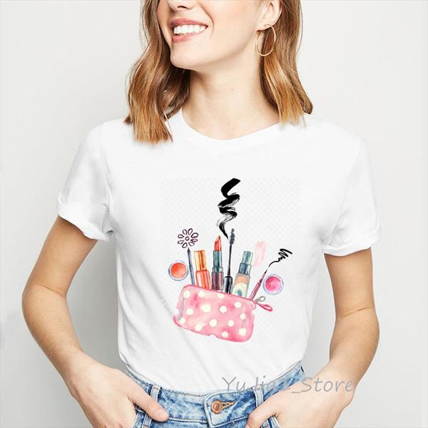 губная помада губа т рубашки графических тройников женщин make up is my art письмо печать тенниска camiseta mujer мода тенниска ф стрит, White
губная помада губа т рубашки графических тройников женщин make up is my art письмо печать тенниска camiseta mujer мода тенниска ф стрит, White