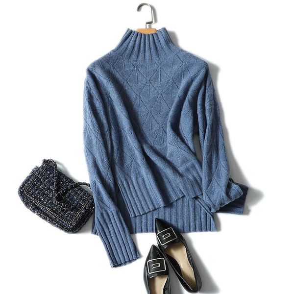 100% cashmere turtleneck sweater women's fashion knitted argyle pullovers female large size european brand knitwear, White;black
100% cashmere turtleneck sweater women's fashion knitted argyle pullovers female large size european brand knitwear, White;black