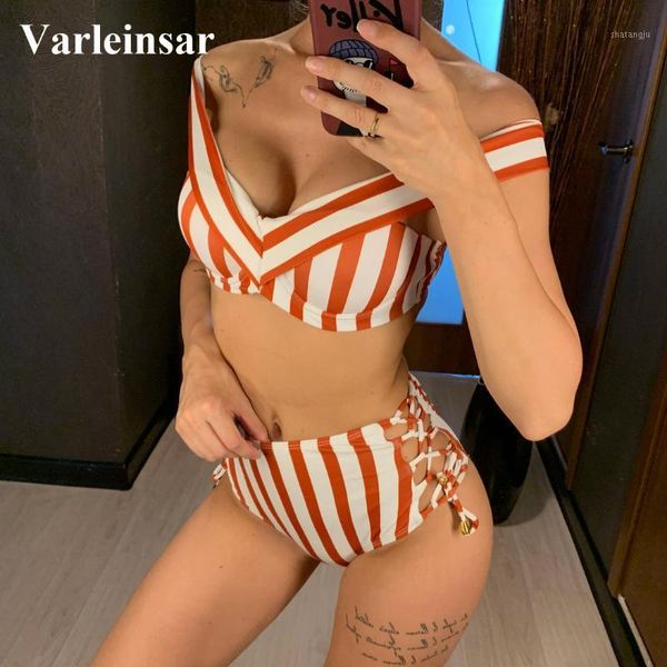2020 off shoulder high waist bikini push up swimsuit women swimwear two-pieces bikini set striped bather bathing suit v14031, White;black
2020 off shoulder high waist bikini push up swimsuit women swimwear two-pieces bikini set striped bather bathing suit v14031, White;black