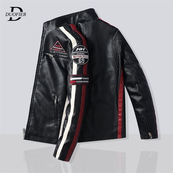mens motorcycle jacket autumn winter men pu leather jackets casual embroidery biker bomber coat zipper fleece overcoat 211222, Black
mens motorcycle jacket autumn winter men pu leather jackets casual embroidery biker bomber coat zipper fleece overcoat 211222, Black
