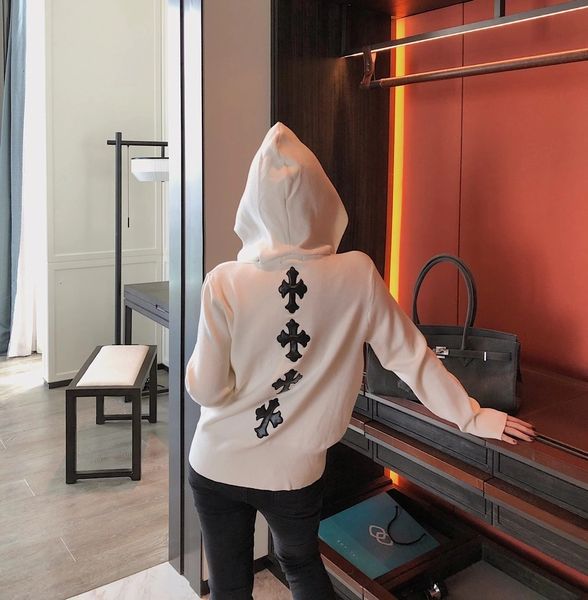 high end 8962 long sleeve leather cross t-shirt women's korean slim hooded cardigan jacket, White;black
high end 8962 long sleeve leather cross t-shirt women's korean slim hooded cardigan jacket, White;black