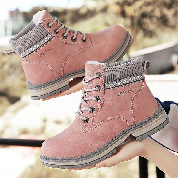 2020 warm snow boots outdoor thick bottom tooling boots pink booties winter shoes woman women pu leather ladies ankle, Black
2020 warm snow boots outdoor thick bottom tooling boots pink booties winter shoes woman women pu leather ladies ankle, Black